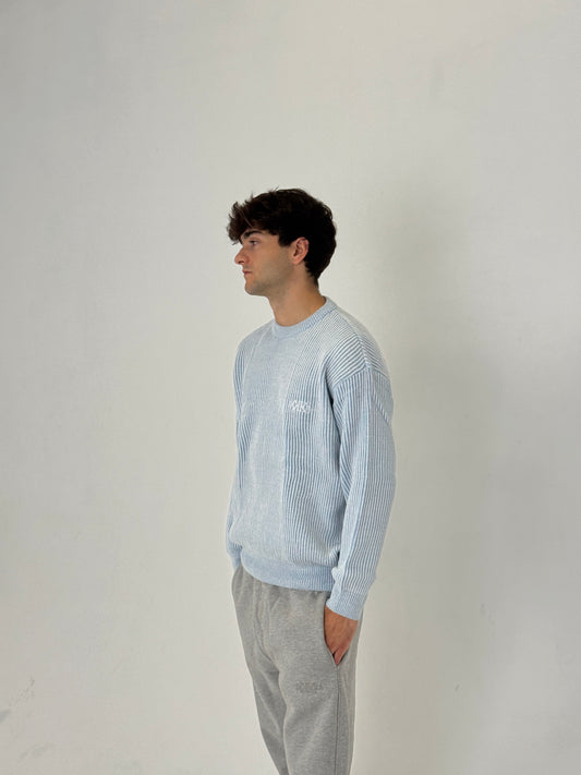 Striped Knitwear Blue