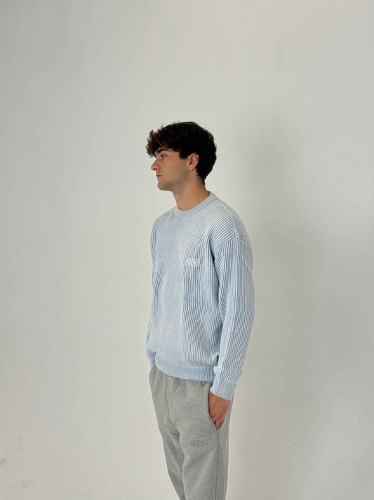 Striped Knitwear Blue