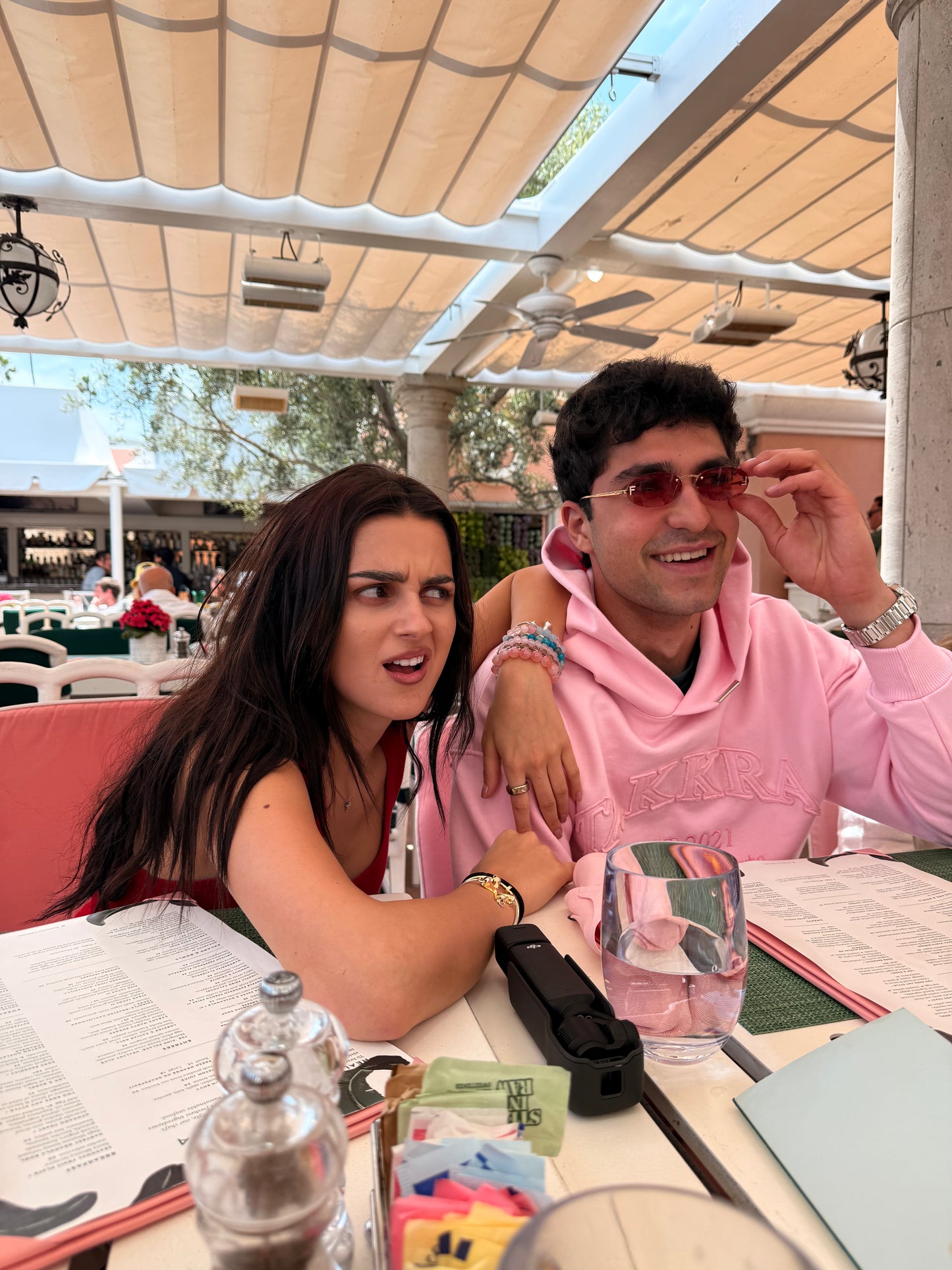 Distressed Hoodie Baby Pink