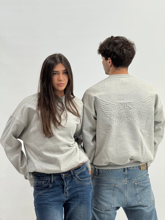 Embossed Crewneck Grey