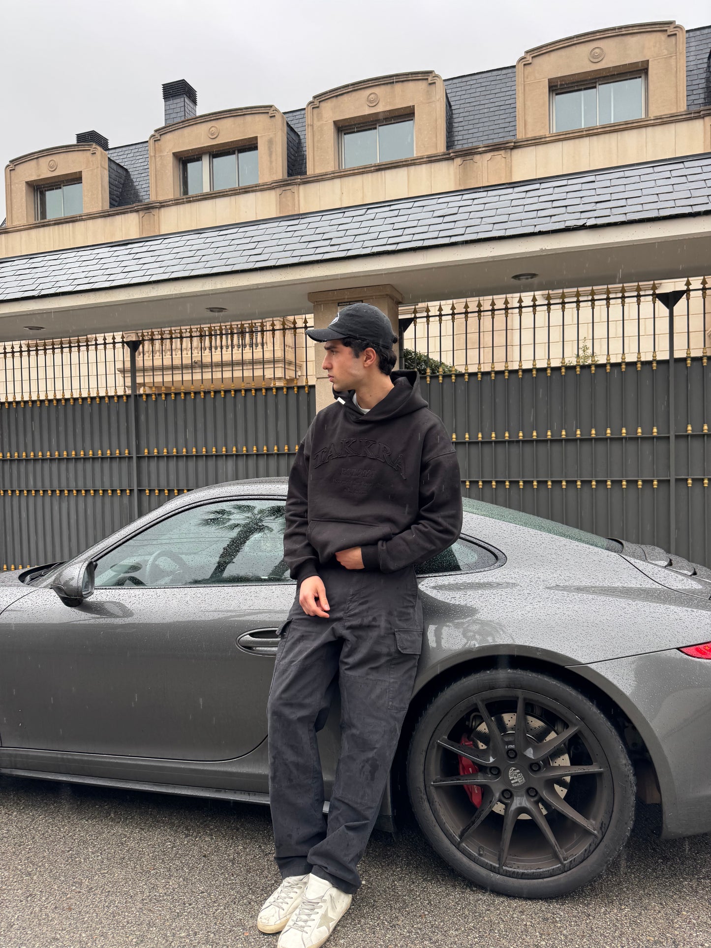 Distressed Hoodie Black