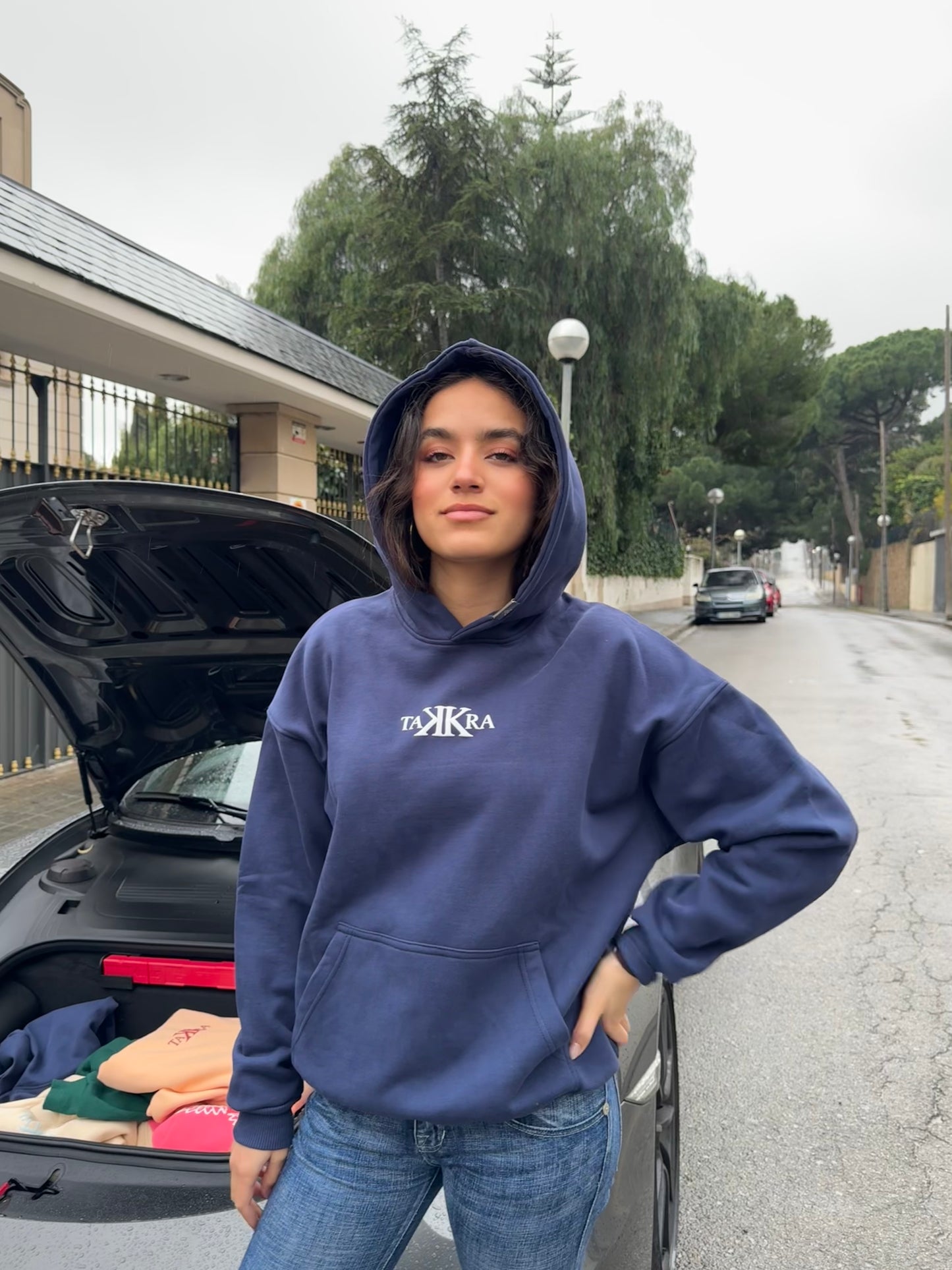 Wings Hoodie Navy Blue