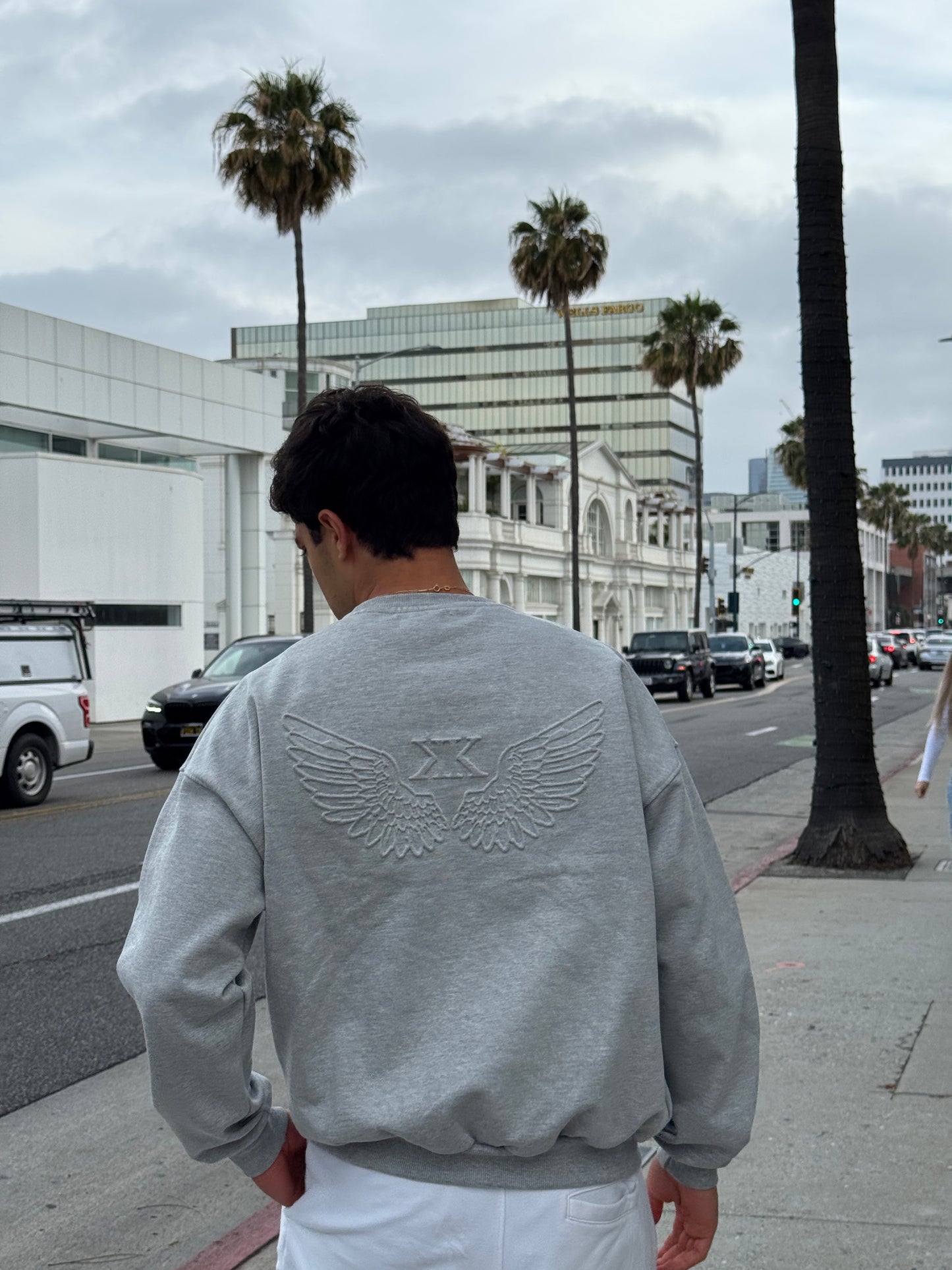Embossed Crewneck Grey