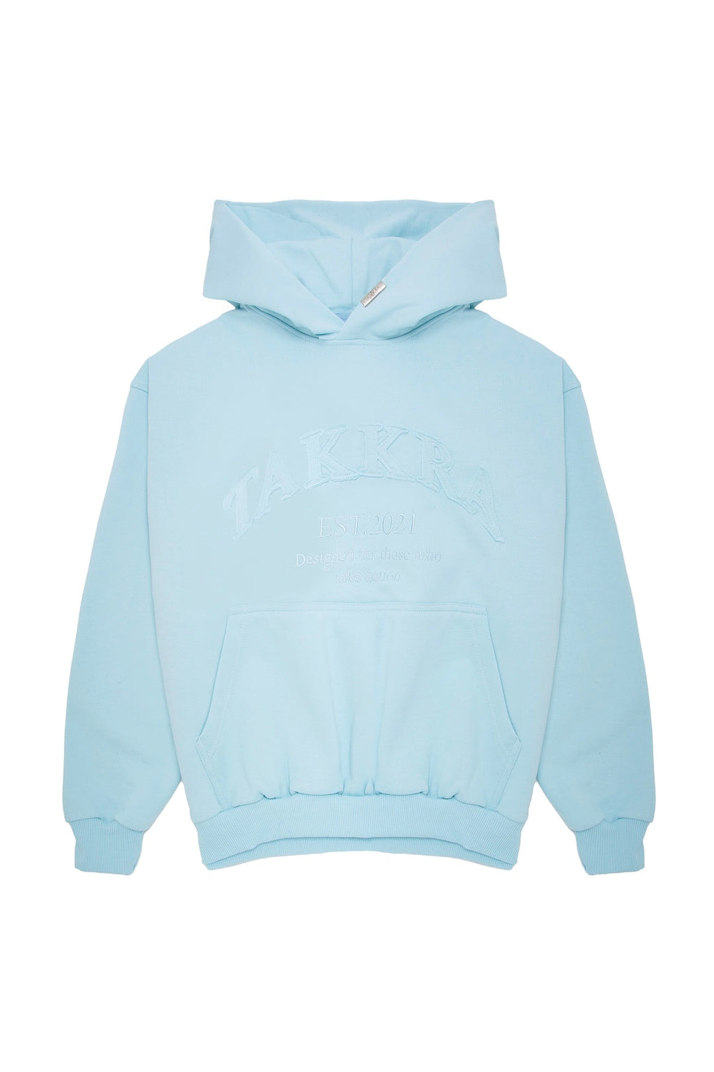 Distressed Hoodie Sky Blue