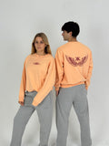 Wings Crewneck Peach Orange
