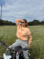 Wings Crewneck Peach Orange