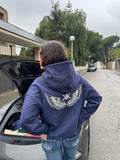 Wings Hoodie Navy Blue