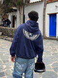Wings Hoodie Navy Blue