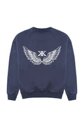Wings Crewneck Navy Blue