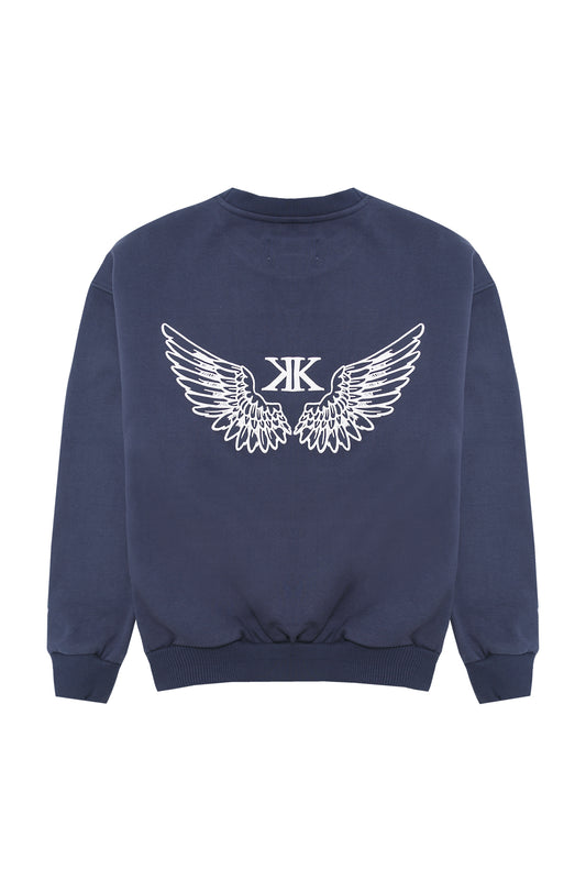 Wings Crewneck Navy Blue